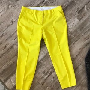 J Crew mustard yellow cotton Capris